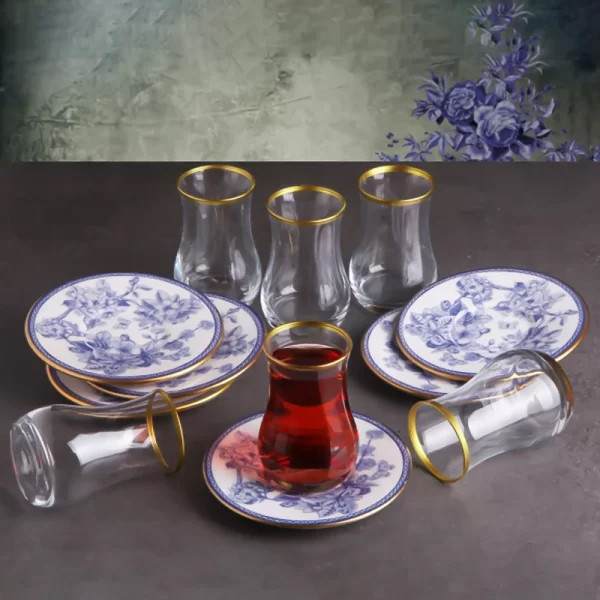 سرویس چای خوری 12پارچه گونول گل آبی