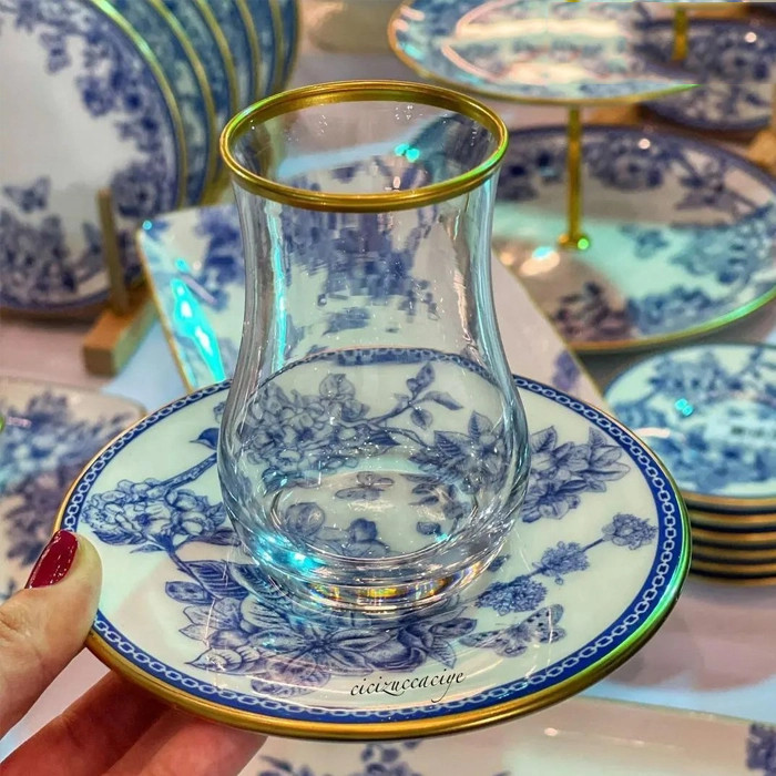 سرویس چای خوری 12پارچه گونول گل آبی