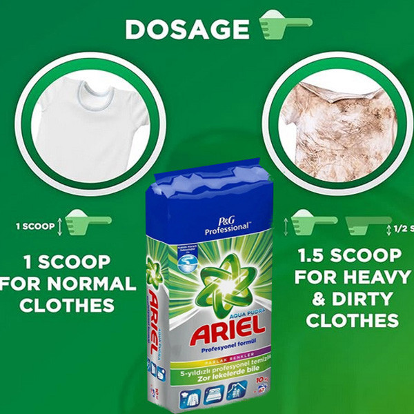 پودر رختشویی ماشینی آریل مدل Profesyanel Formul وزن 10000 گرم