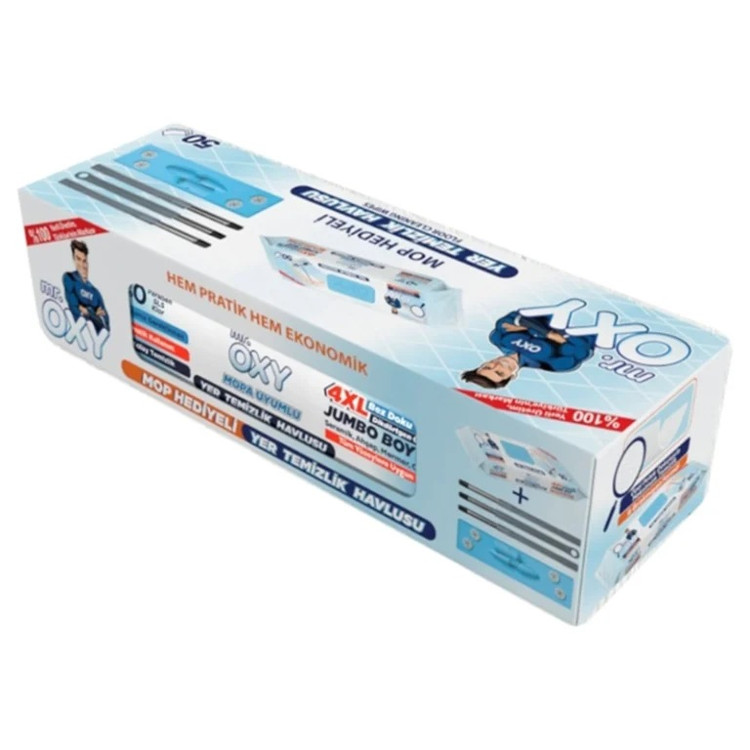 دستمال مرطوب ویژه طی همه کاره مستر اکسی mr.OXY بسته 50 عددی