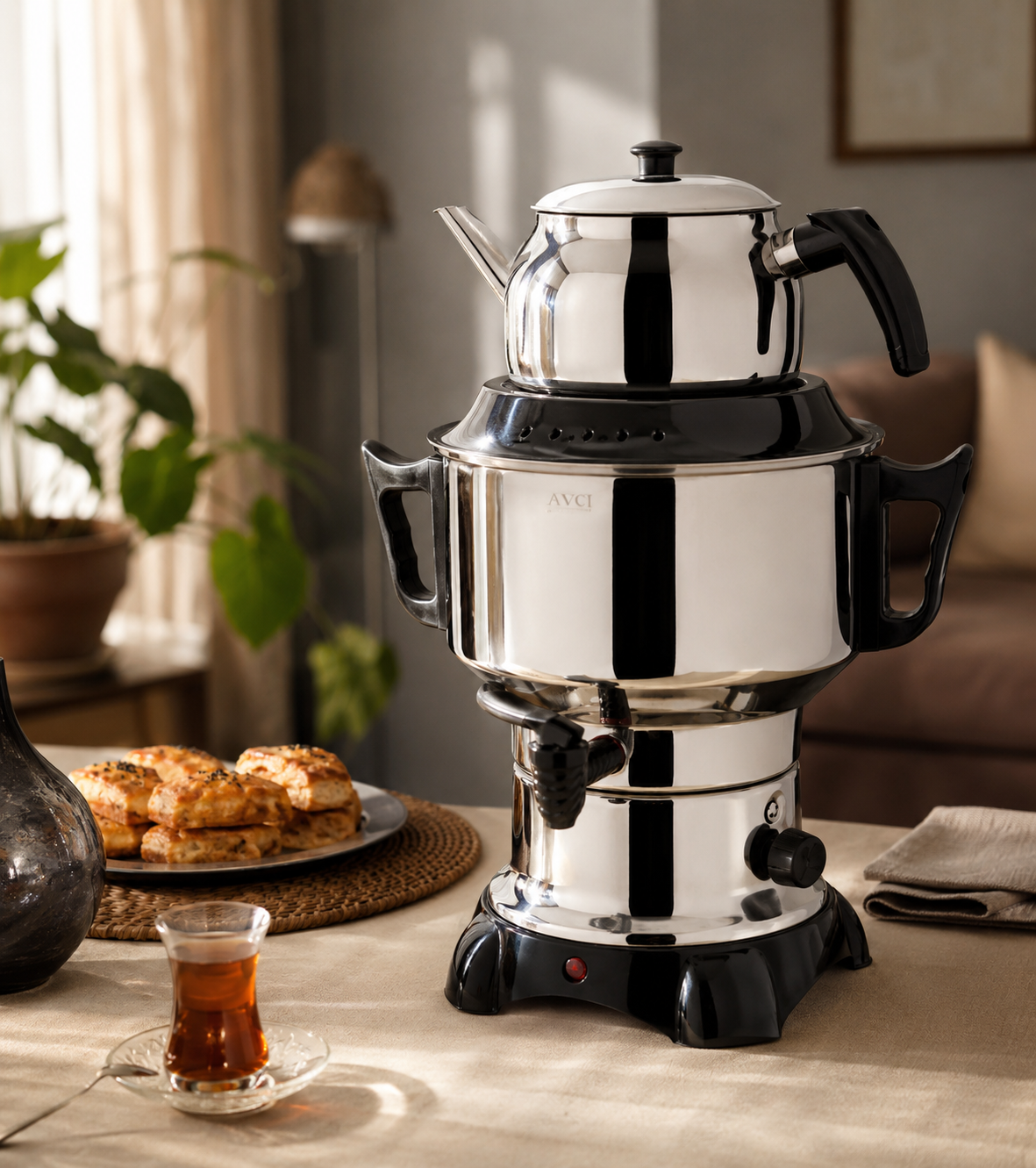 سماور برقی ارمغان مدل Klasik Çay Seti ظرفیت 3.5 لیتر