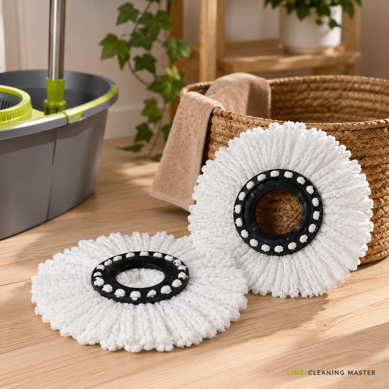 یدک زمین شوی چرخشی لایم Spin Mop Refill بسته یک عددی به علاوه یک عددهدیه